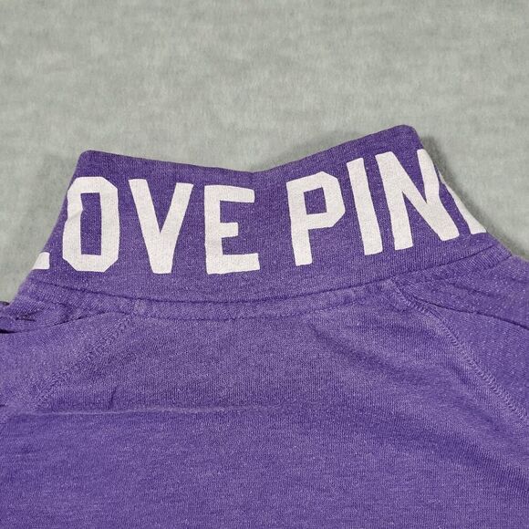 PINK Victoria's Secret Jacket Womens Small Purple Track Stretch Sports Full Zip - Picture 6 of 10